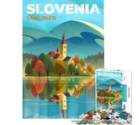 1000-piece Puzzle for Adults Lake Bled Slovenia Addictive Toys to Cultivate Patience for Educational Game Pattern Assembly Gifts Birthday (size 75x50cm)