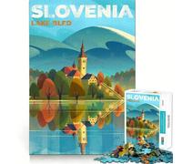 1000 Piece Puzzle For Adults Lake Bled Slovenia Smooth Joint Fun Logic Puzzle Play Casual Game Time Xmas Scene Art (38x52cm)