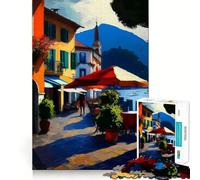 1000 Piece Puzzle For Adults Lake Como Afternoon Smooth Joint Fun Logic Puzzle Play Casual Game Time Xmas Scene Art (50x75cm)