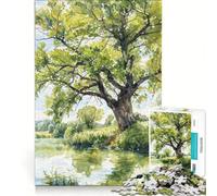 1000 Piece Puzzle For Adults Lakeside Tranquility Family Game Decompressing Intellectual Artists' Collection Fine Arts 38x26cm