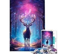 1000-piece Puzzle for Adults Landscape Deer Animal Help The Brain Exercise Difficult Challenge Relaxing Games for 14+ Puzzle Game Offered (50x75cm)