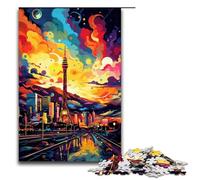 1000 Piece Puzzle For Adults Las Vegas Nevada Is Surrounded by SplattersLots of Colour Jigsaw Relax Games Family Game Stress Reliever Difficult Challenge 75x50cm