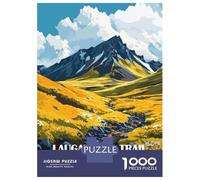 1000 Piece Puzzle for Adults, Laugavegur Trail Iceland Landscape Art Artwork, Stress Relief Activity, Winter Indoor Entertainment, Precision Cut Pieces, 70x50cm/1000pcs