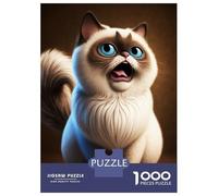 1000-piece Puzzle for Adults Laughing Cat Puzzles for Adults Toy Wall Decor Home Decoration Unique Birthday And Xmas Gifts 70x50cm/1000pcs