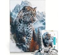 1000-piece Puzzle for Adults Leopard in Mountain Landscape Educational Games Train Your Brain And Hands Artists' Collection Fine Arts 38x26cm