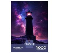 1000 Piece Puzzle For Adults Lighthouse Under A Cosmic Sky Adult Jigsaw Puzzle Relaxing Games Birthday Present Deal As Gifts for The Whole Family 52x38cm/1000pcs