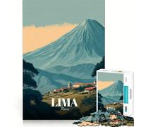 1000-piece Puzzle for Adults Lima, Peru Travel Poster Fine Joint Fun Smart Challenge Fun Quiet Game Time Birthday Hobby Gift (50x75cm)