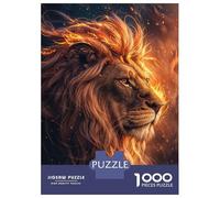 1000-piece Puzzle for Adults Lion King in Fire Jigsaws for Adults Family Games Precision Cutting Unique Birthday And Xmas Gifts 70x50cm/1000pcs