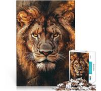 1000 Piece Puzzle For Adults Lion Portrait Made of wood for 14+ educational learning Great Gift。size:50x75cm/19.68x29.52inch