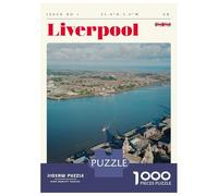 1000 Piece Puzzle for Adults, Liverpool England Travel Art Artwork, Mindfulness Activity, for Puzzle Lovers, Durable Puzzle Pieces, 52x38cm/1000pcs