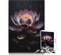 1000 Piece Puzzle For Adults Magical Black Lotus Enjoy Gentle Leisure Relaxation Stable Fit Accurate Cutting Toy Size 50x75cm