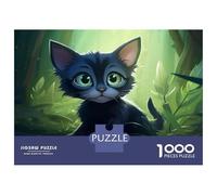 1000-piece Puzzle for Adults Magical Forest Kitten Adventure Jigsaw for Adults Anti-Stress Toys Difficult Challenge Unique Birthday And Xmas Gifts 70x50cm/1000pcs