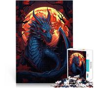 1000 Piece Puzzle For Adults Majestic Fiery Dragon Stress Reliever Staycation Kill time unique challenge game 26x38cm