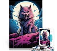 1000 Piece Puzzle For Adults Majestic Wolf Made of cardboard for 14+ DIY Educational Games because it is ideal as a gift for the whole family。size：26x38cm/10.24x14.96inch