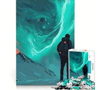 1000 Piece Puzzle For Adults Man Gazing at Aurora Borealis Educational Games Improve Memory Unique Birthday And Xmas Gifts 50x75cm