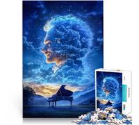 1000 Piece Puzzle For Adults Man in Clouds with Piano Denksportaufgabe für Angebot als Geschenk für die ganze Familie52x38cm