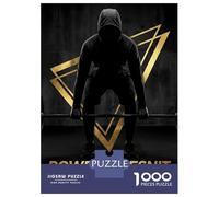 1000 Piece Puzzle For Adults Man Lifting Weights with Motivational Text Adult Jigsaw Puzzle Relaxing Games Birthday Present Deal As Gifts for The Whole Family 38x26cm/1000pcs