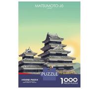 1000 Piece Puzzle for Adults, Matsumoto Castle in Japan Artwork, Mindfulness Activity, Winter Indoor Entertainment, Durable Puzzle Pieces, 52x38cm/1000pcs