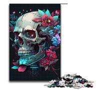 1000 Piece Puzzle For Adults Mechanical Skull Flowers Jigsaw Relax Games Family Game Stress Reliever Difficult Challenge 75x50cm