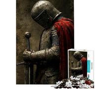 1000 Piece Puzzle For Adults Medieval Knight in Armor Fun Activities at Home Home Art Decor Relaxing Games Suitable for Ages 14 And Up (50x75cm)