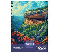 1000 Piece Puzzle for Adults, Mesa Verde National Park Artwork, Relaxing Puzzle Experience, Seasonal Gift Choice, Durable Puzzle Pieces, 38x26cm/1000pcs
