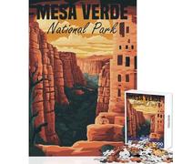 1000 Piece Puzzle For Adults Mesa Verde National Park Poster Home Decoration Toys Great Gift Practical Game with Matching Poster And Trivia Sheet Size 50x75cm