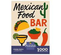 1000 Piece Puzzle for Adults, Mexican Food Bar Illustration Artwork, Stress Relief Activity, Winter Indoor Entertainment, Precision Cut Pieces, 70x50cm/1000pcs