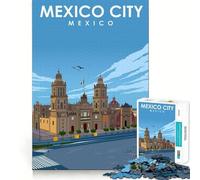 1000 Piece Puzzle For Adults Mexico City Travel Art Neat Edge Decor Brain Activity Fun Easy Time Fun Birthday Mind Gift (38x52cm)