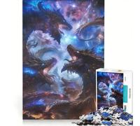 1000 Piece Puzzle For Adults Mighty Dragons Toy Wall Decor Hand Speed Race Suitable for Desktop Decoration 50x75cm