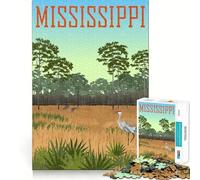 1000 Piece Puzzle For Adults Mississippi State Bird Smooth Joint Fun Logic Puzzle Play Casual Game Time Xmas Scene Art (50x75cm)