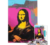 1000-piece Puzzle for Adults Mona Lisa Andy Warhol Art Jigsaw 1000 Piece Home Decoration Toys Learning Educational Stress Reduction Gifts (38x26cm)