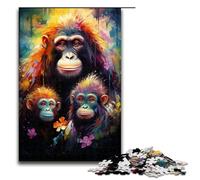 1000 Piece Puzzle For Adults Monkey Family Game Puzzles for Is Ideal As A Gift for The Whole Family 1000 PCS(75x50cm)