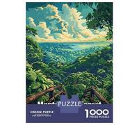 1000 Piece Puzzle for Adults, Monteverde Forest Costa Rica Illustration Artwork, Relaxing Puzzle Experience, Festive Season Fun, Pieces, 52x38cm/1000pcs