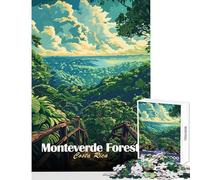 1000 Piece Puzzle For Adults Monteverde Forest Costa Rica Illustration Impossible Game Family Activities Educational Toy Wishlist with Santa Claus (38X26CM)