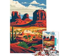 1000-piece Puzzle for Adults Monument Valley Landscape Toy Intellectual Game Brain Teaser Game Analysis And Logic Gifts for Women Men (Size 38x26cm)