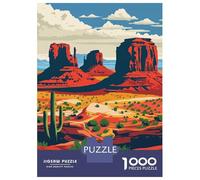 1000 Piece Puzzle For Adults Monument Valley Majestic Jigsaw Puzzle Anti-Stress Toys Difficult Hard Deal As Gifts for The Whole Family 38x26cm/1000pcs