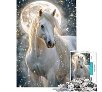 1000 Piece Puzzle For Adults Moonlit Mare Majesty Jigsaw Puzzle Hands-on Game Hand Speed Race Deal As Gifts for The Whole Family (size 38x26cm)
