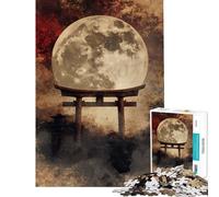 1000-piece Puzzle for Adults Moonlit Torii Gate Puzzles for Teenagers Staycation Kill Time Help The Brain Exercise Unique Birthday And Gifts (Size 50x75cm)