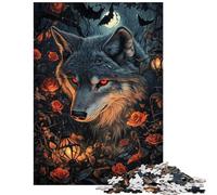 1000-piece Puzzle for Adults Moonlit Wolf's Gaze Puzzles for Teenagers Staycation Kill Time Help The Brain Exercise Unique Birthday And Gifts (38x26cm/1000pcs)