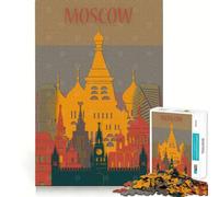 1000-piece Puzzle for Adults Moscow Fine Joint Fun Smart Challenge Fun Quiet Game Time Birthday Hobby Gift (50x75cm)