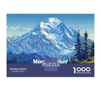 1000 Piece Puzzle for Adults, Mount Baker Landscape Artwork, Challenging Brain Teaser, for Puzzle Lovers, Precision Cut Pieces, 38x26cm/1000pcs