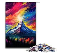 1000 Piece Puzzle for Adults Mountain Peak Is Surrounded by SplattersLots of Color Jigsaw for Educational Game Challenge Toy Artwork Gift 75x50cm