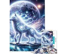 1000 Piece Puzzle For Adults Mystic Wolf Fun Activities at Home Home Art Decor Relaxing Games Suitable for Ages 14 And Up (38x26cm)