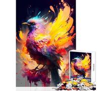 1000-piece Puzzle for Adults Mystical Phoenix Abstract Anti-Stress Toys Gift Birthday Brain Teaser Game Enhance Love between Couples Size 38x26cm