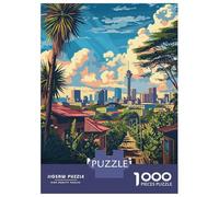 1000 Piece Puzzle for Adults, Nairobi Kenya Cityscape Artwork, Creative Leisure Activity, Winter Indoor Entertainment, Durable Puzzle Pieces, 70x50cm/1000pcs