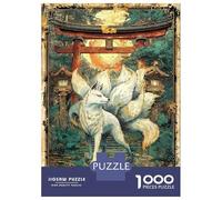 1000 Piece Puzzle For Adults Nine Tails Under The Torii Sunset Adult Jigsaw Puzzle Relaxing Games Birthday Present Deal As Gifts for The Whole Family 52x38cm/1000pcs