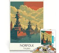 1000 Piece Puzzle For Adults Norfolk Virginia, Educational Toy, Parent-child Interaction, Unique Birthday And Xmas Gifts 38x26cm