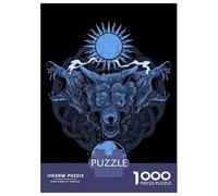 1000 Piece Puzzle for Adults, Norse Mythology Wolves Artwork, Challenging Brain Teaser, Winter Indoor Entertainment, Premium Puzzle Pieces, 52x38cm/1000pcs