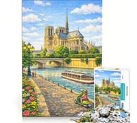 1000 Piece Puzzle For Adults Notre-Dame De Paris, Educational Toy, Parent-child Interaction, Unique Birthday And Xmas Gifts 38x26cm