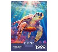 1000-piece Puzzle for Adults Ocean Life Sea Turtle Jigsaw for Adults Anti-Stress Toys Difficult Challenge Unique Birthday And Xmas Gifts 70x50cm/1000pcs
